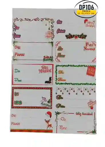 Stickers De- Para Navidad X 10 Und