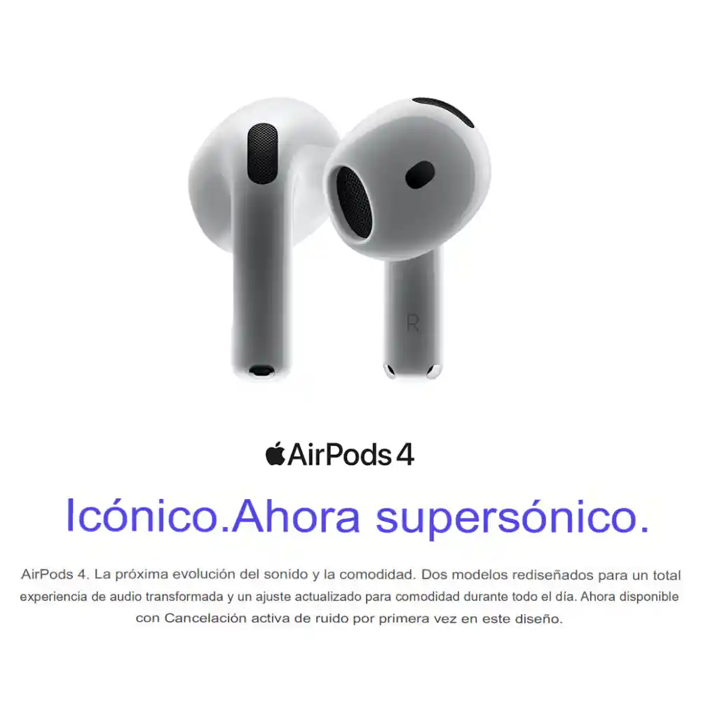 Auriculares Airpods 4ta Generación Anc Carga Inalambrica Aaa