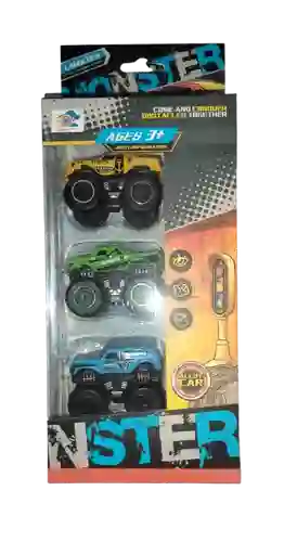 Carros Monster Metalico Tipo Hotwheels X 3 Und