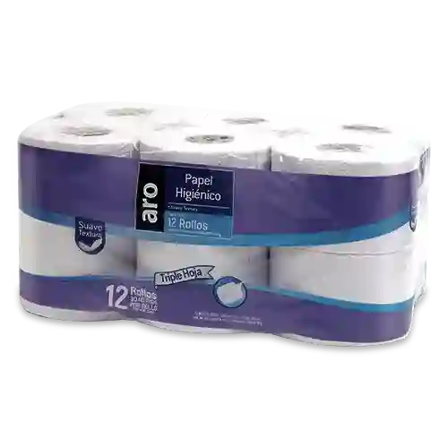 Papel Higienico Aro Triple Hoja 12ux30m