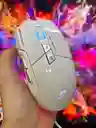 Mouse Tipo Gamer Jyr Con Software Mirror Color Blanco Full Rgb
