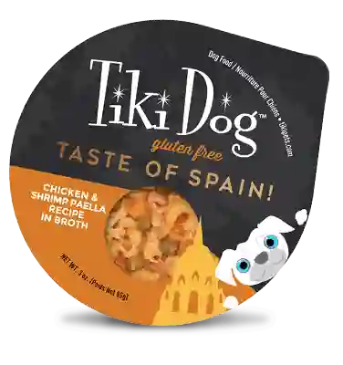 Bandeja Tiki Dog Petites - Pollo Y Camaron Paella 85 Gr