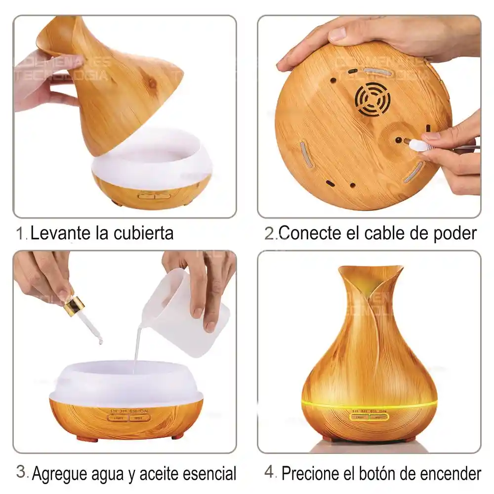 Humidificador Difusor De Aromas 300ml + Control