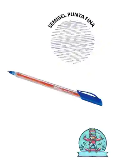 Esfero Offiesco Tapa Unidad Azul Semi Gel