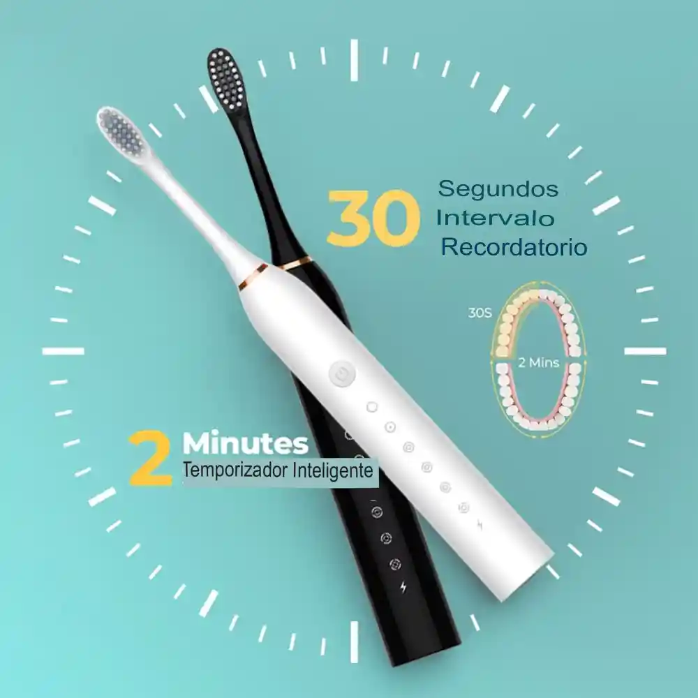 Cepillo Dental Electrico Recargable 6 Velocidades Usb