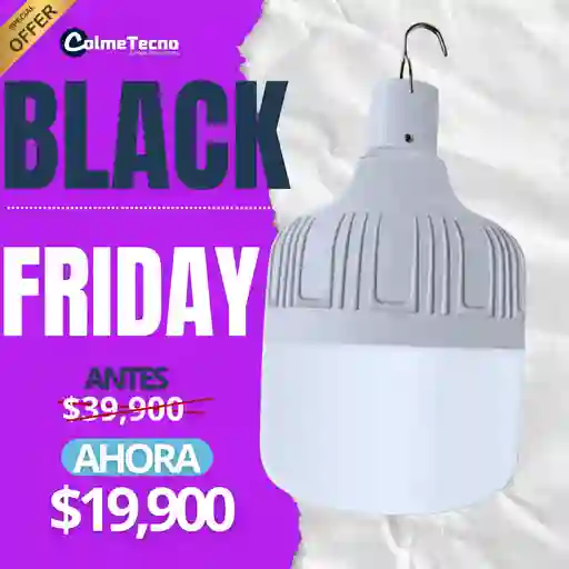 Bombillo Led Recargable Emergencia 3 Modos Alto Brillo 30w