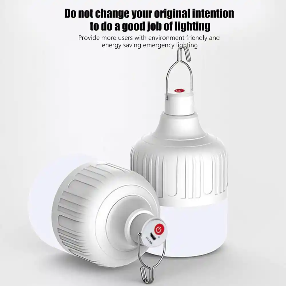 Bombillo Led Recargable Emergencia 3 Modos Alto Brillo 30w