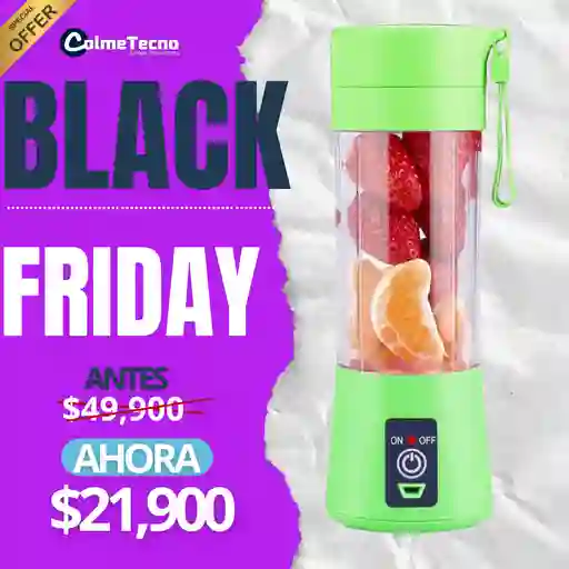 Licuadora Batidora Personal Recargable Juice Blender - Verde