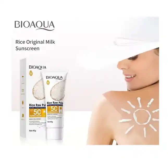 Bioaqua Protector Solar De Arroz Spf 50 40g