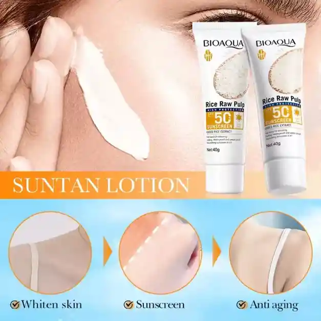 Bioaqua Protector Solar De Arroz Spf 50 40g