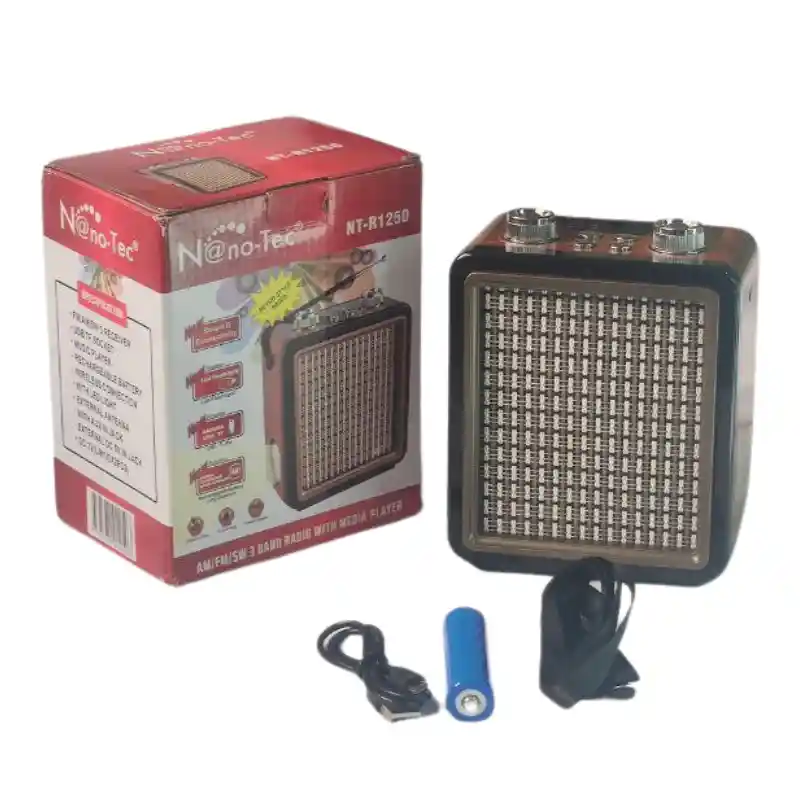 Radio Clásico Retro Nano-tec Nt-r1250 – Multibanda Am/fm/sw Con Reproductor Multimedia