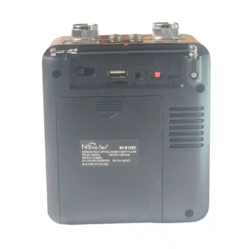 Radio Clásico Retro Nano-tec Nt-r1250 – Multibanda Am/fm/sw Con Reproductor Multimedia
