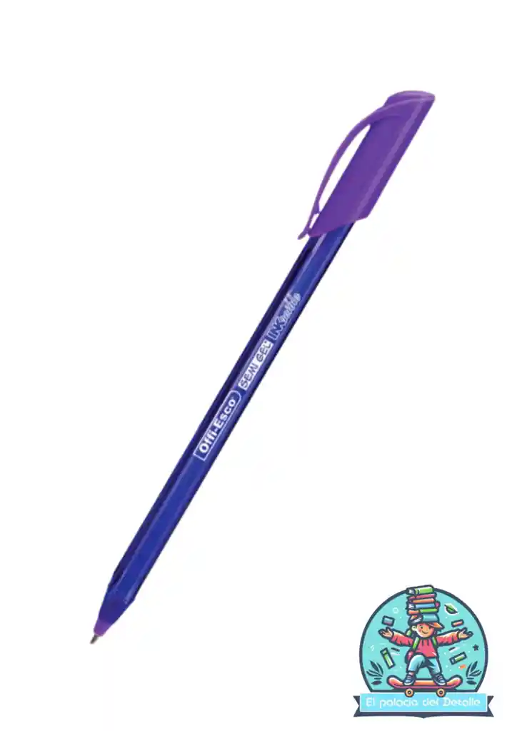 Esfero Offiesco Tapa Unidad Morado Semi Gel