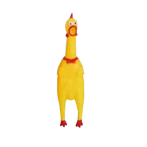 Juguete Para Perro Pollo Chillon Hule Goma Grande