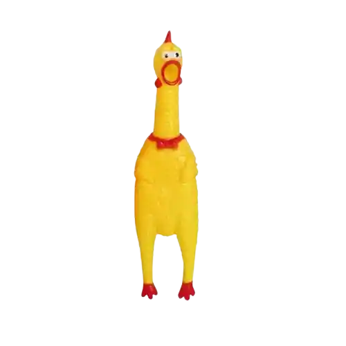 Juguete Para Perro Pollo Chillon Hule Goma Grande