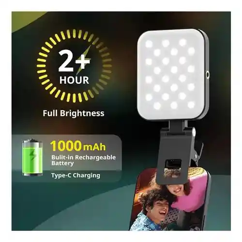 Luz Led Portátil Multicolor Rgb W80 Con Imán Para Celular