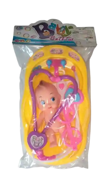 Juguete Bebe Para Bañar Con Tina