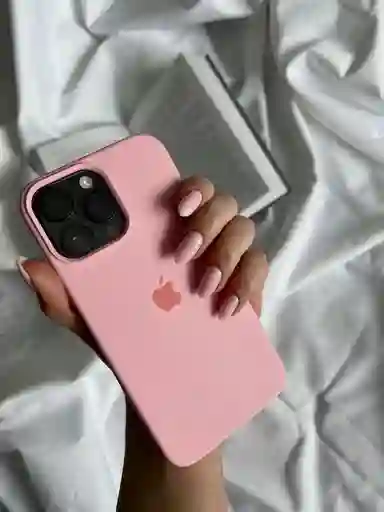 Silicone Case Iphone 13 Pro Max - Rosado