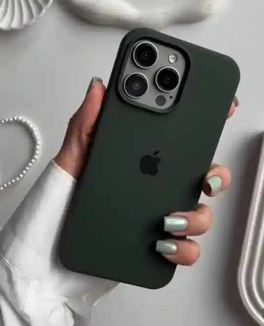 Silicone Case Iphone 13 Pro Max - Verde Oscuro