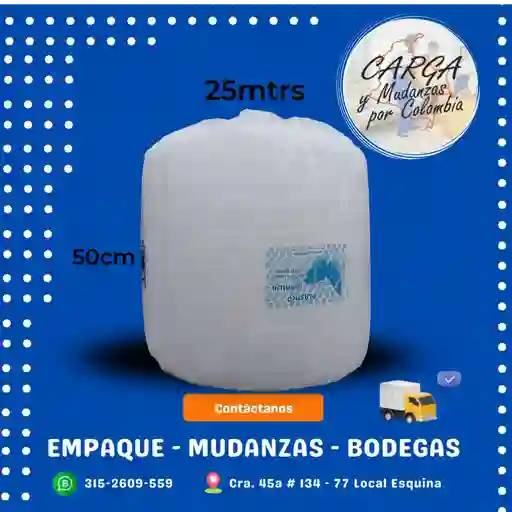 Plastico Burbuja De 25mtrsx50cm Bola Grande -empaque