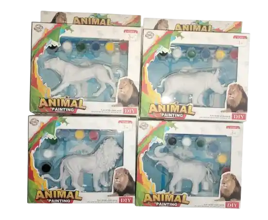 Didactico Juguete Animales Salvajes Para Pintar