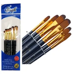 Pincel Lengua De Gato Unicolor Und