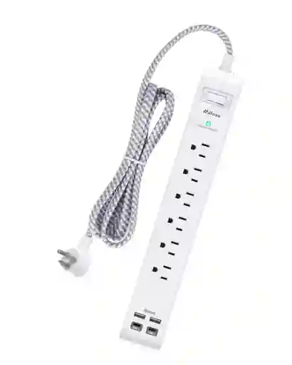 Regleta Extension Electrica Enchufe Plano Multitoma 3 Metros