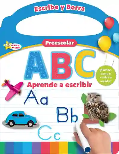 Libro Abc Preescolar Escribe Y Borra Con Marcador Para Niños