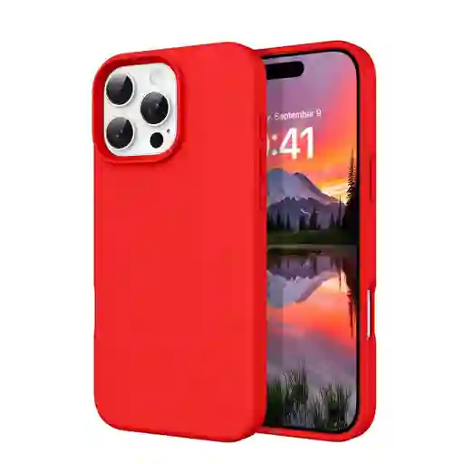 Silicone Case Iphone 16 Pro - Rojo