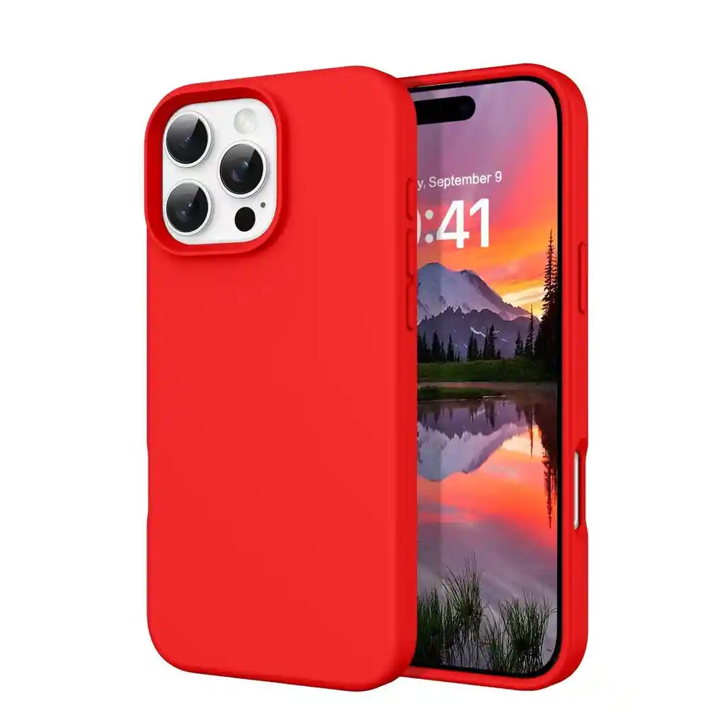 Silicone Case Iphone 16 Pro - Rojo