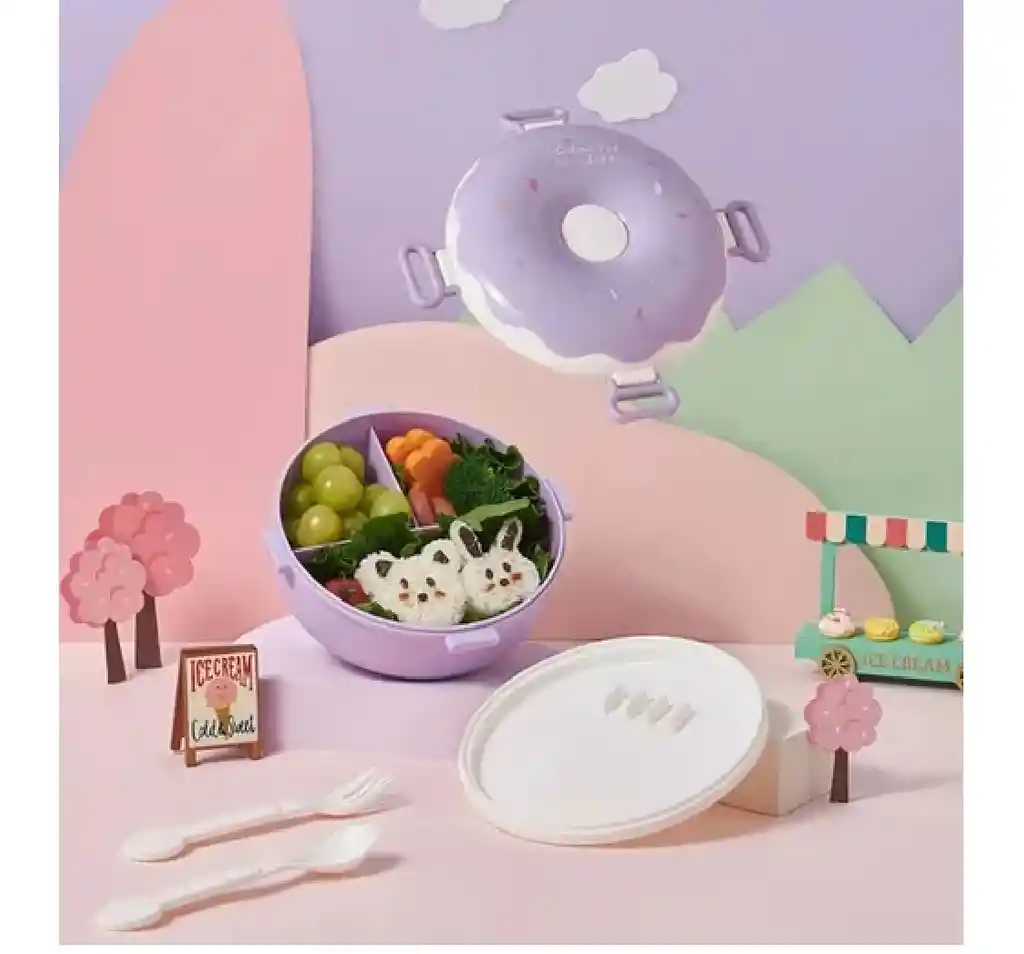 Lonchera Porta Comida Termico Con Forma De Dona