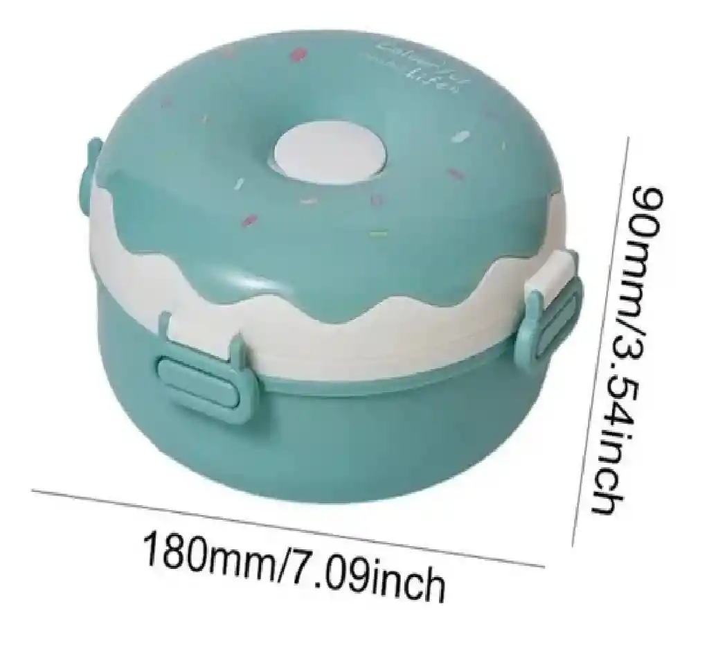 Lonchera Porta Comida Termico Con Forma De Dona