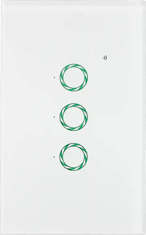 Switch/interruptor 3 Táctil Inteligente Wifi Alexa Google Blanco