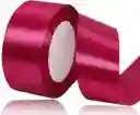 Cinta Listón De Tela Lisa Satinada Color Fucsia 4cm X2 Metros