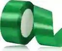 Cinta Listón De Tela Lisa Satinada Color Verde Pasto 4cm X2 Metros