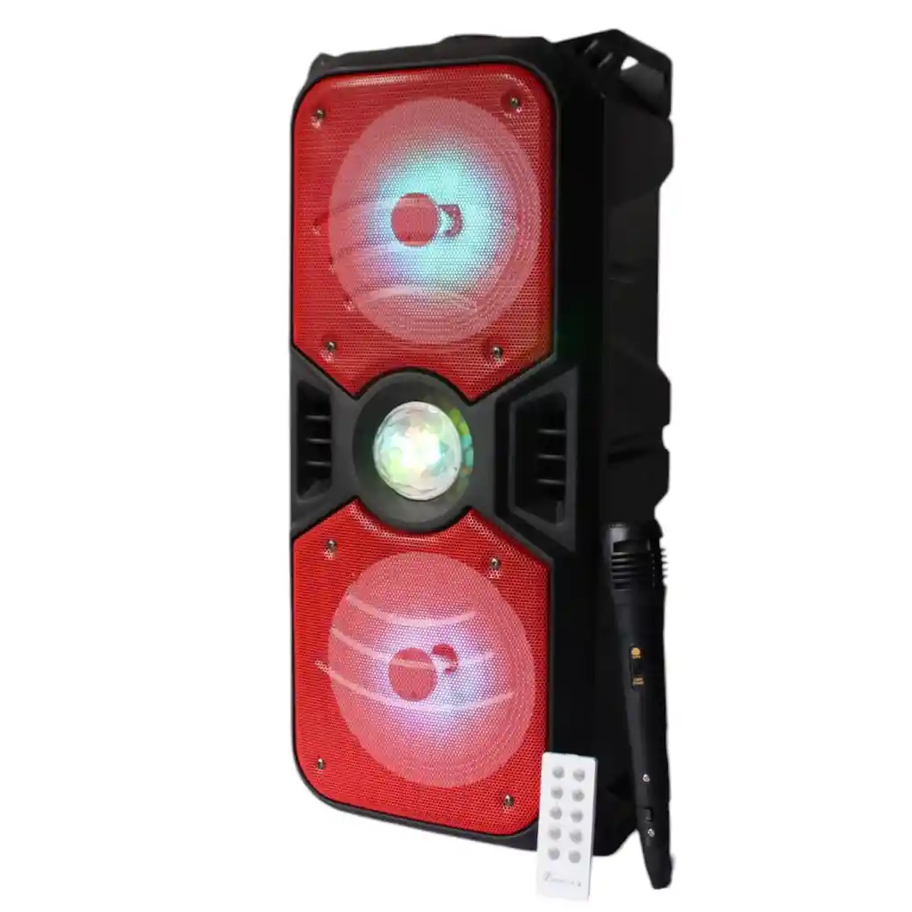 Parlante Portatil Con Microfono Y Control Remoto Incluido