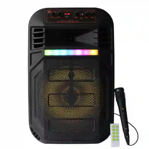 Parlante Bluetooth Recargable Con Microfono Y Luces