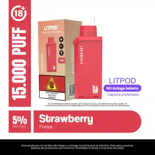 Lit Pod Strawberry 15.000 Puff