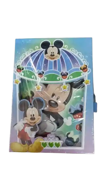 Agenda Diario Mickey Con Candado
