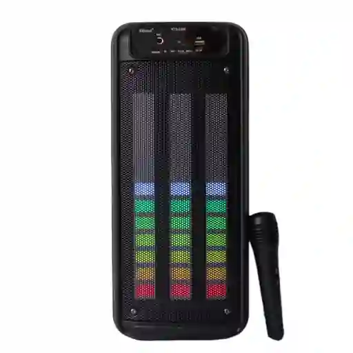 Parlante Portatil Con Luces Y Microfono Incluido