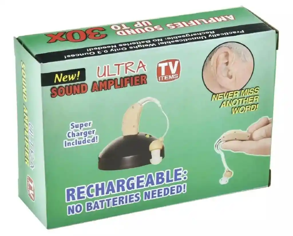Audífono Generico Para Sordera Amplificador De Sonido Recargable