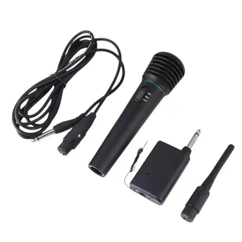 Microfono Con Receptor Inalambrico Para Audio Claro Y Fuerte