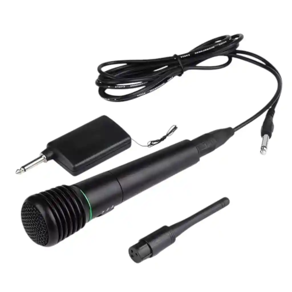Microfono Con Receptor Inalambrico Para Audio Claro Y Fuerte