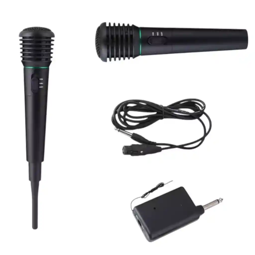 Microfono Con Receptor Inalambrico Para Audio Claro Y Fuerte