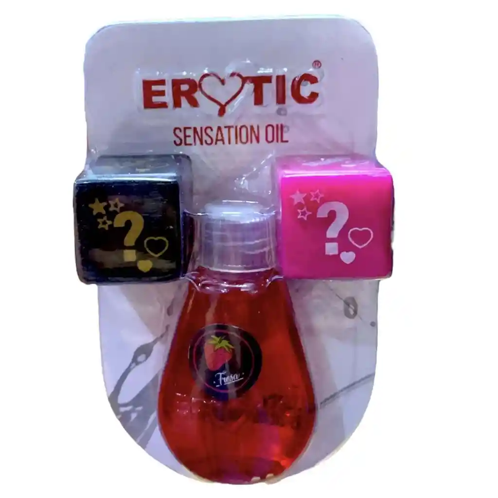 Combo Juego Sensual: Dados Eróticos + Lubricante Comestible Sabor A Fresa