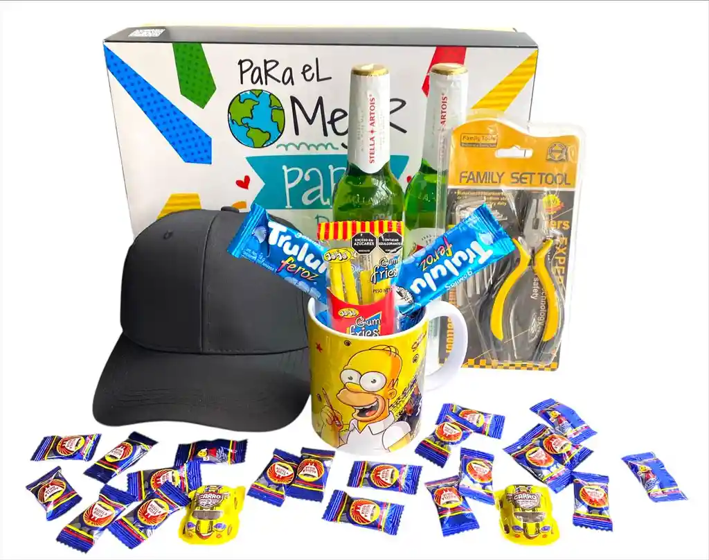 Regalo Especial Dia Del Padre Con Herramienta, Gorra, Cervezas Y Mugs - Día Del Padre - Para El Mejor Papá Del Mundo Ref 1
