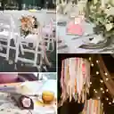 Cinta Listón De Tela Lisa Satinada Color Salmon 4cm X2 Metros