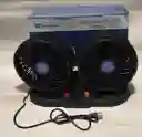 Mini Ventilador Doble Para Carro Y Oficina Graduable Conexion Usb