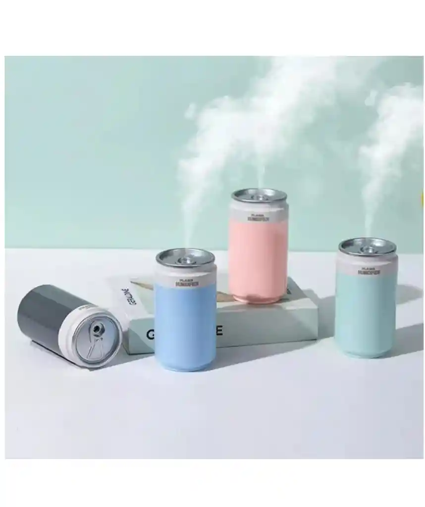 Humidificador Creativo De Latas De Bebidas Con Luz De Ambiente Colorida, Humidificador De Coche Para Viajes, 2 Modos De Niebla