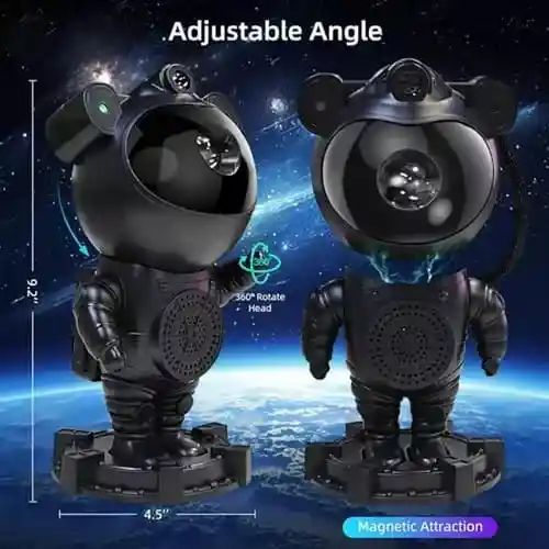 Astronauta Proyector Con Luz Y Sonido, Bluetooth Con Control Remoto ( Negro )
